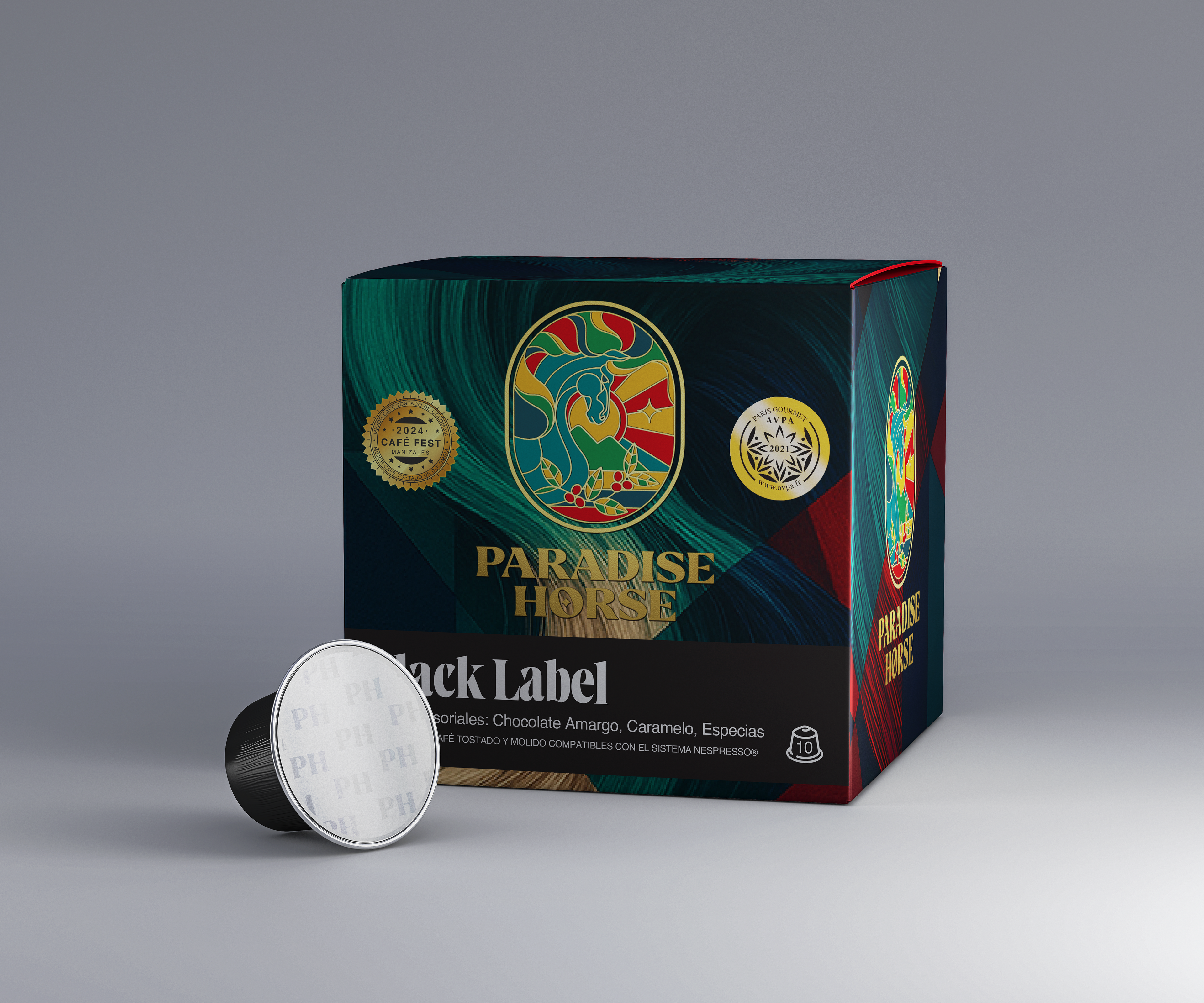 Paradise Horse – Black Label | Cápsulas compatibles con Nespresso® Original